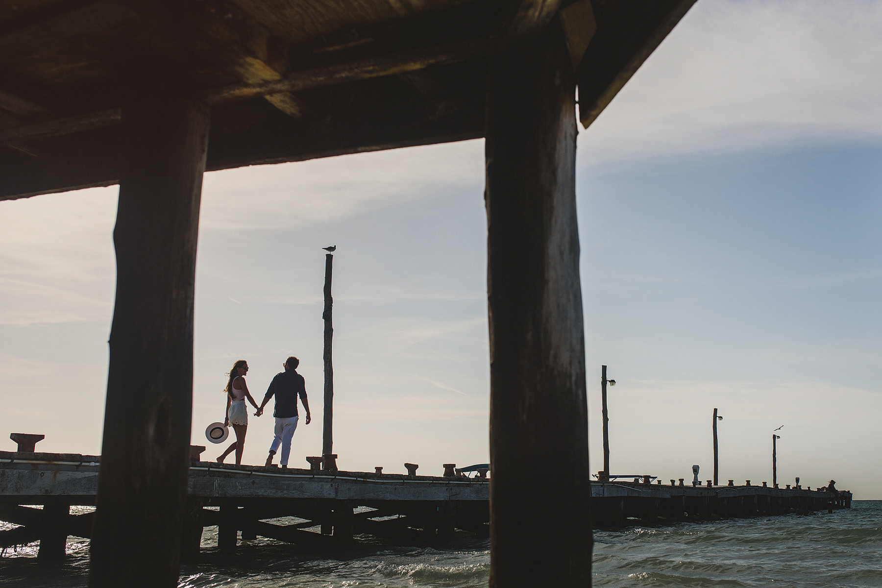 romantic engagement session in holbox island