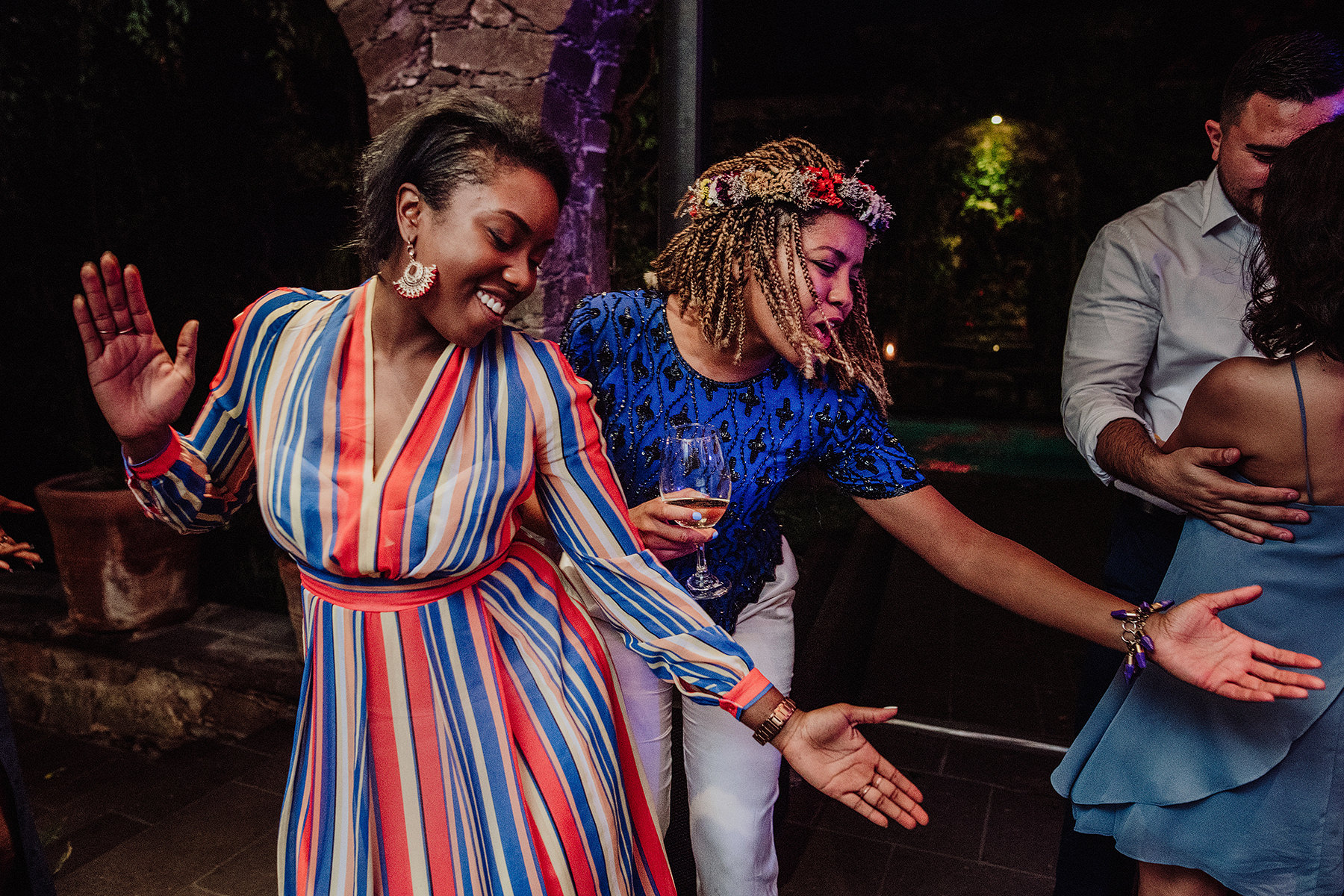 colorful wedding casa las tortugas