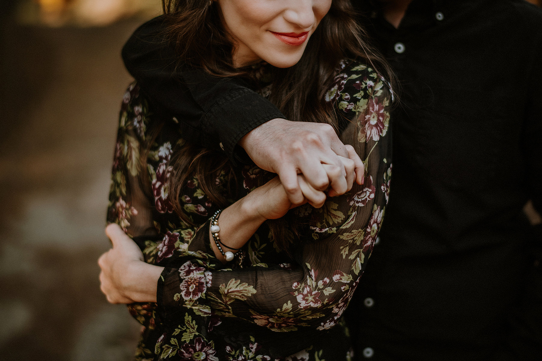 alternative engagement session in the woods