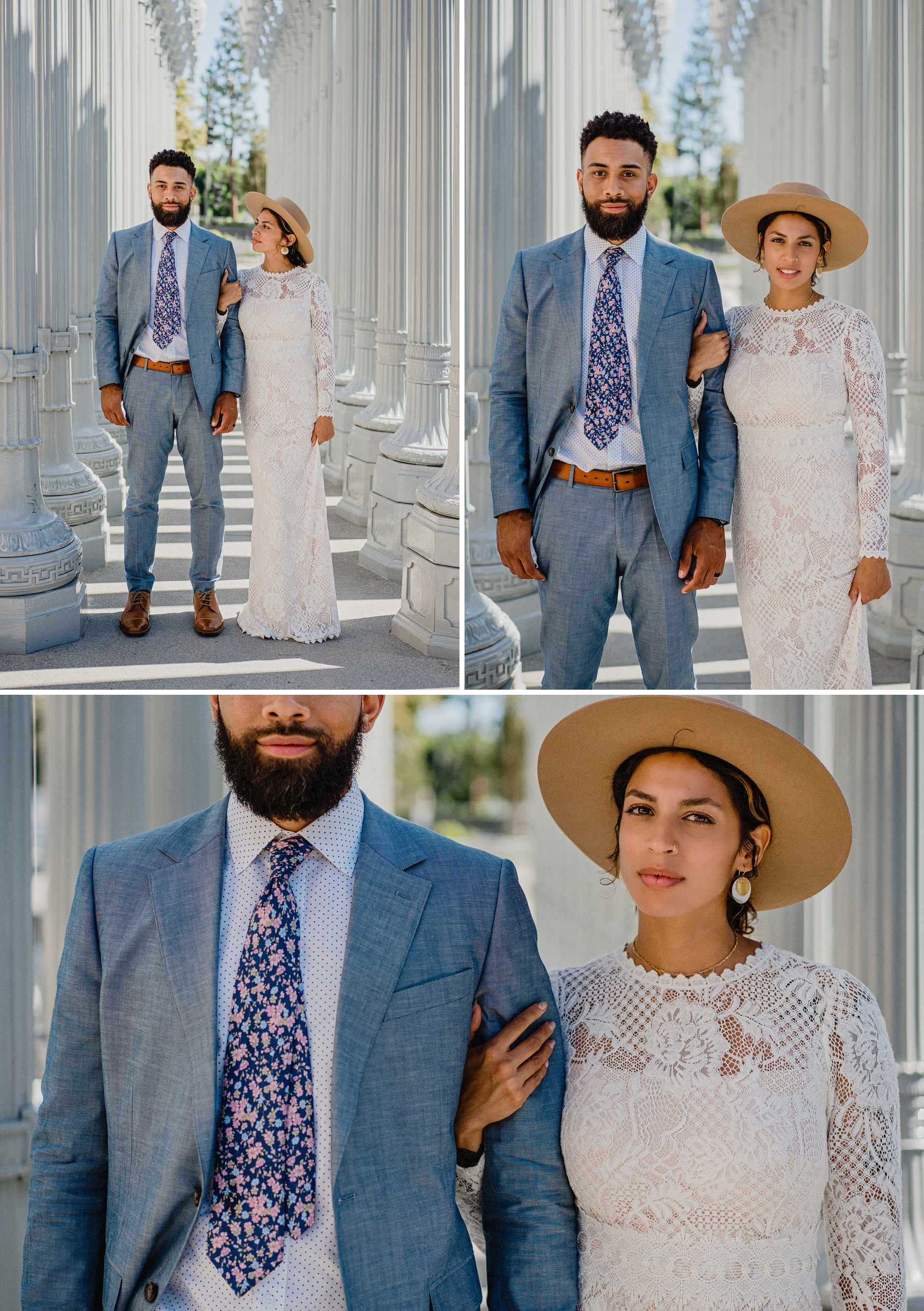 early morning griffith park observatory elopement