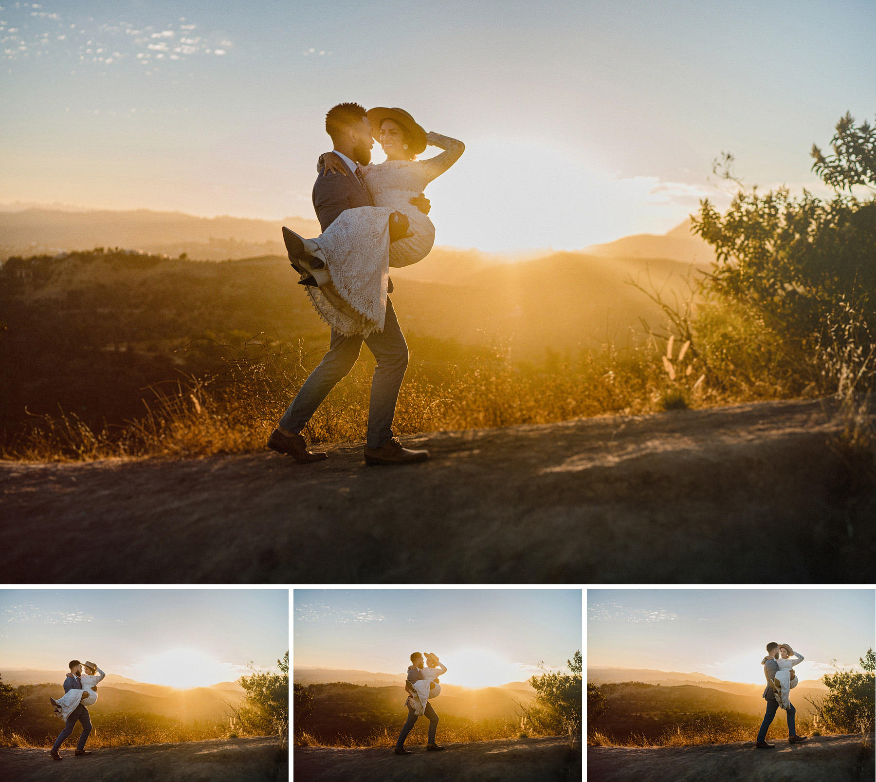 early morning los angeles elopement
