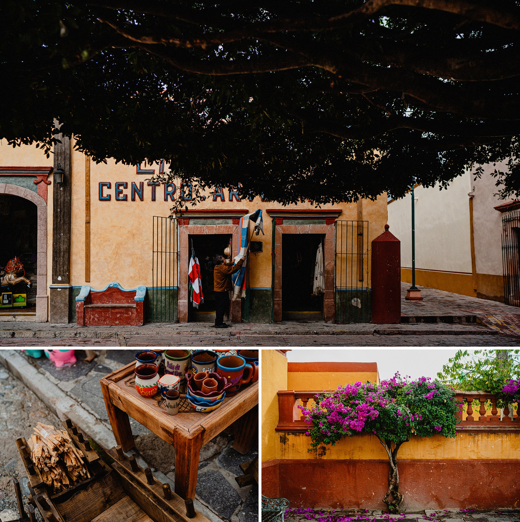 bohemian mexico destination wedding at cuartel santa maria in peña de bernal
