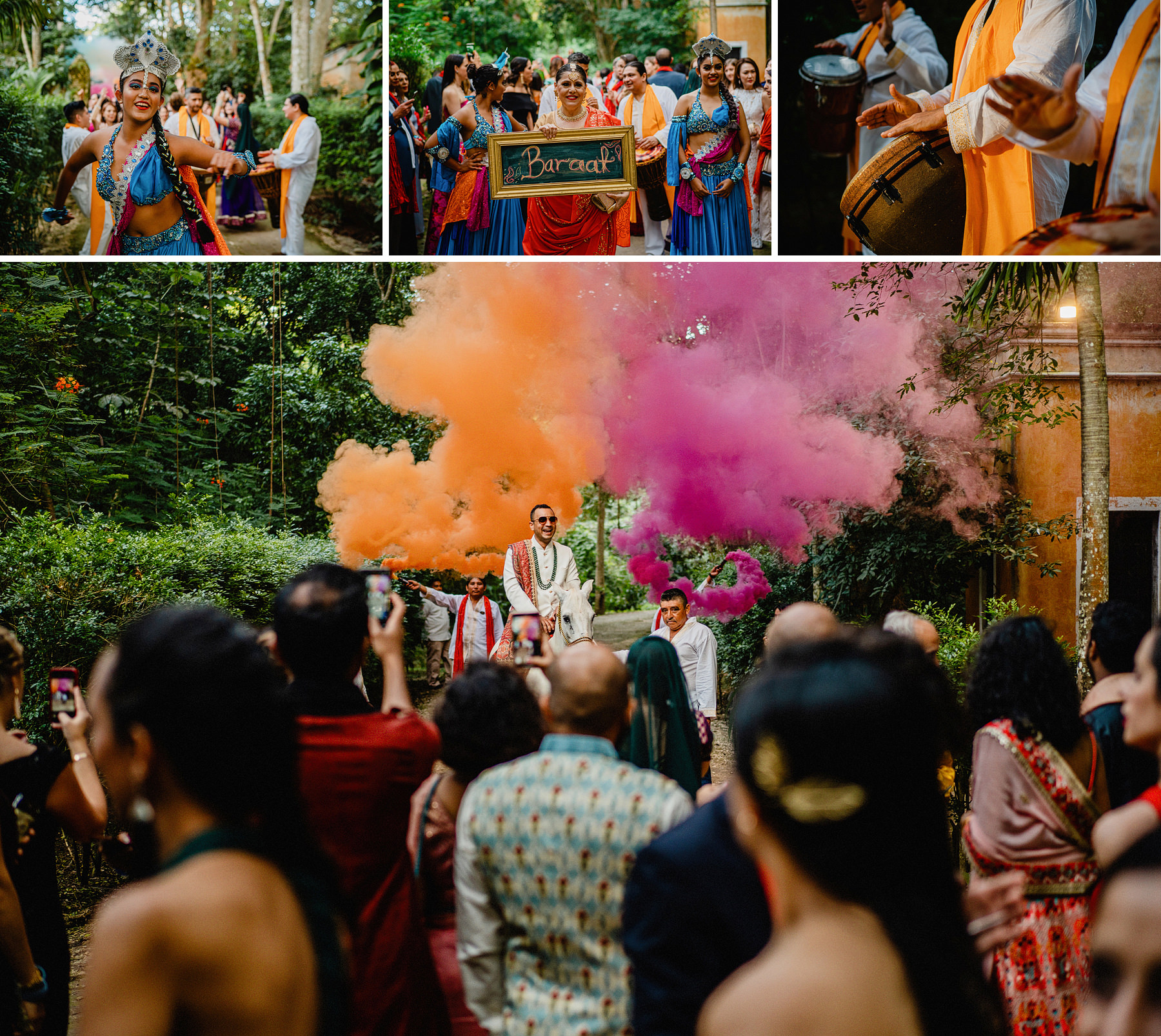indian mexican wedding hacienda uayamon campeche