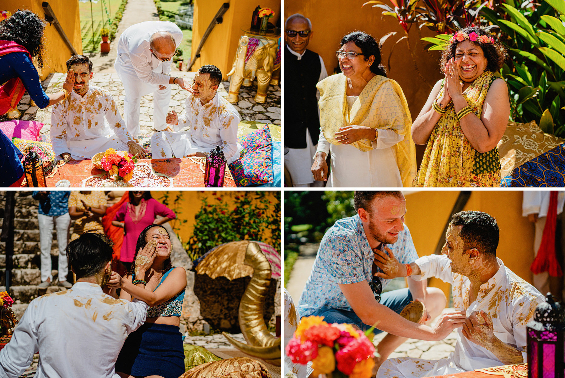 same-sex indian mexican destination wedding at hacienda uayamon in campeche