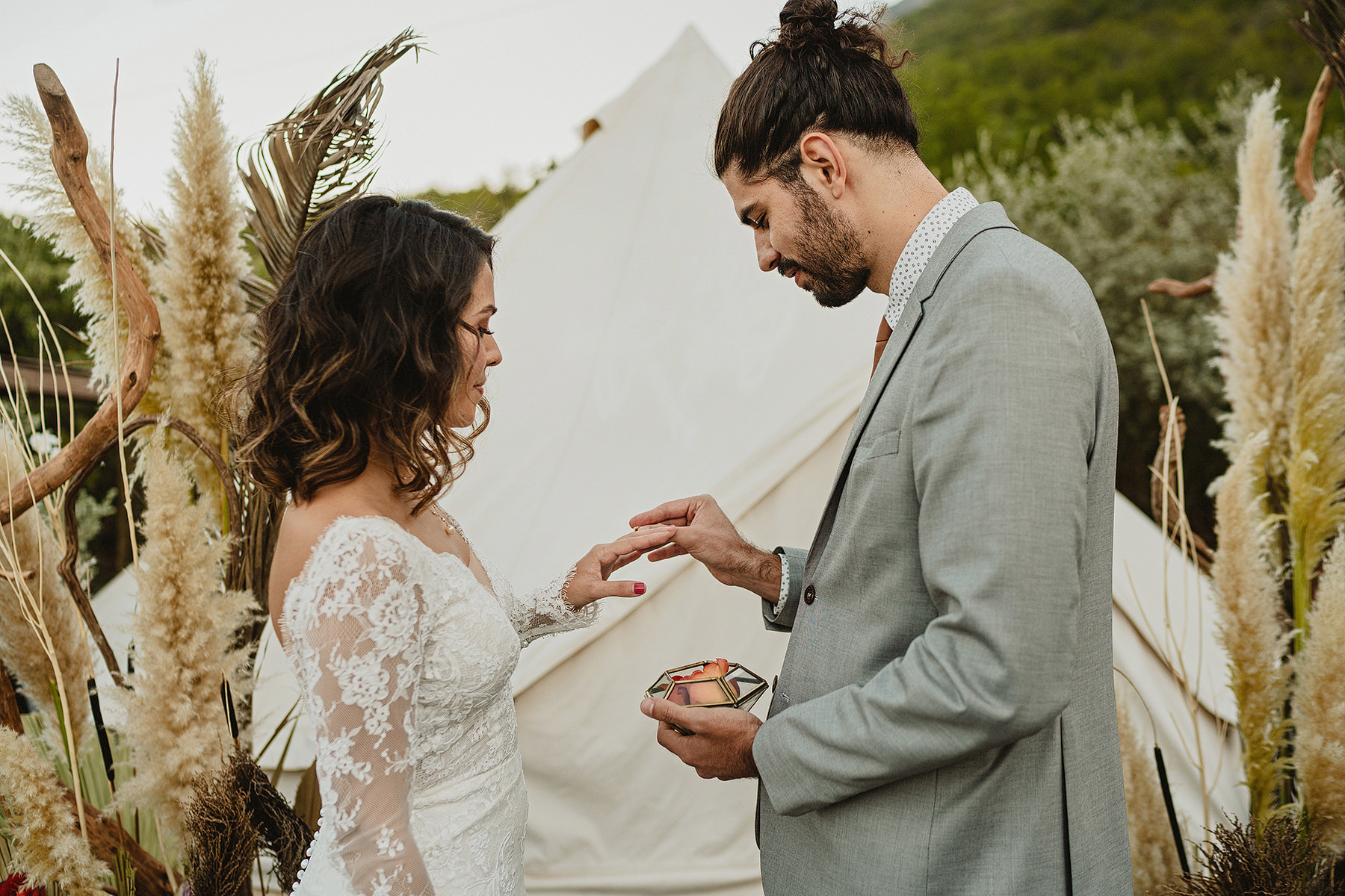 boda elopement con glamping