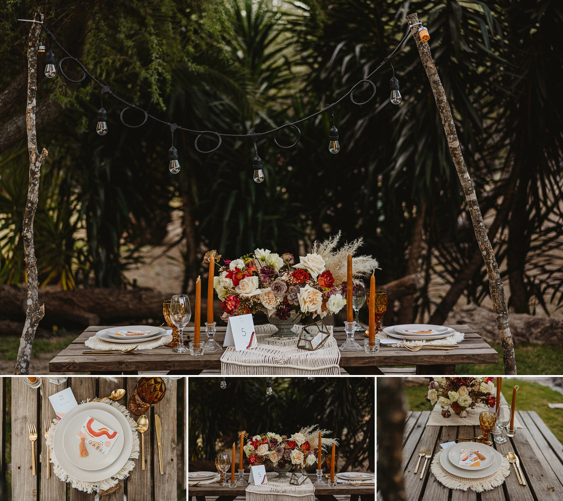 boda elopement con glamping en la posada en el potrero chico