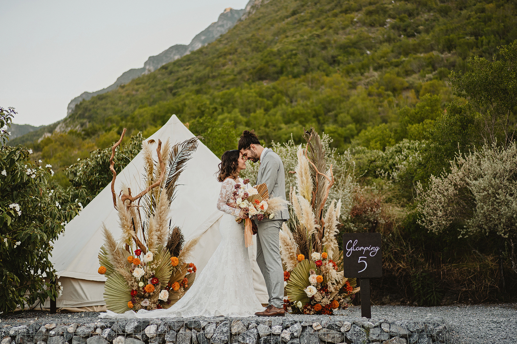 boda elopement con glamping en monterrey